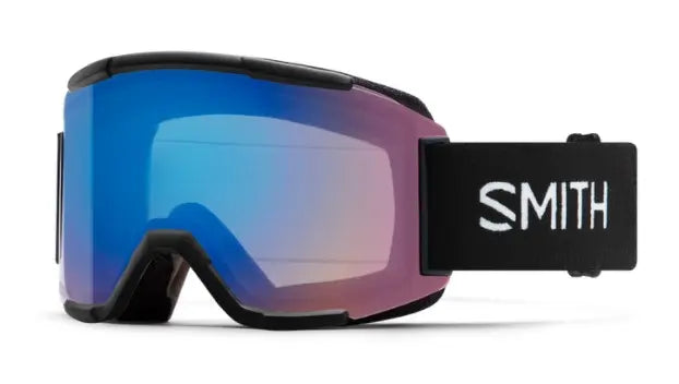 Smith Squad ski goggles in black with storm rose flash lenses