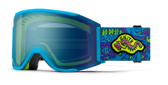 Smith Squad magnetic ski goggles in artists series with blue mirror