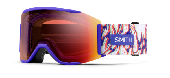 Smith Squad Mag ski goggles in ultraviolet with light changing lenses