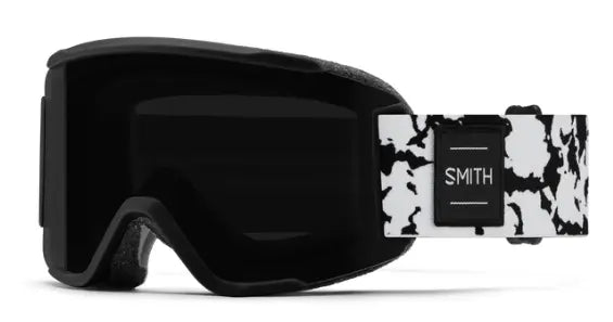 Smith Squad S ski goggles in black marble with sun black lenses