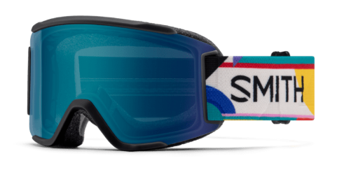 Smith Squad S small ski goggles in formations with blue mirror