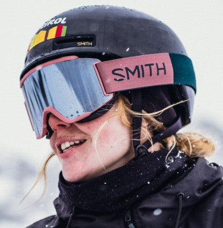 Person wearing Smith Squad S Ski goggles