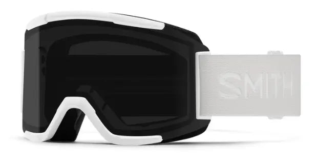 Smith Squad ski goggles in white with sun black lenses