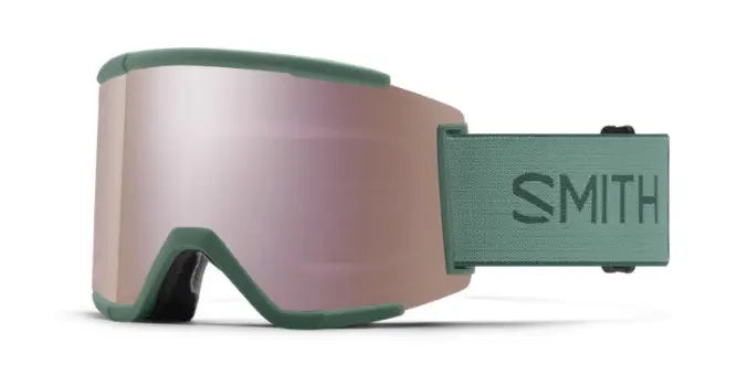 Smith Squad XL ski goggles Alpine Green || ChromaPop Everyday Rose Gold Mirror