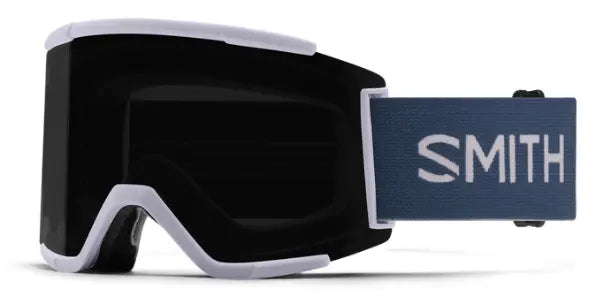 Smith Squad XL asian fit ski goggles in lunar fog with sun black lenses