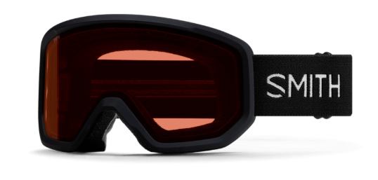 Smith Transfer ski goggles in black with rose lenses