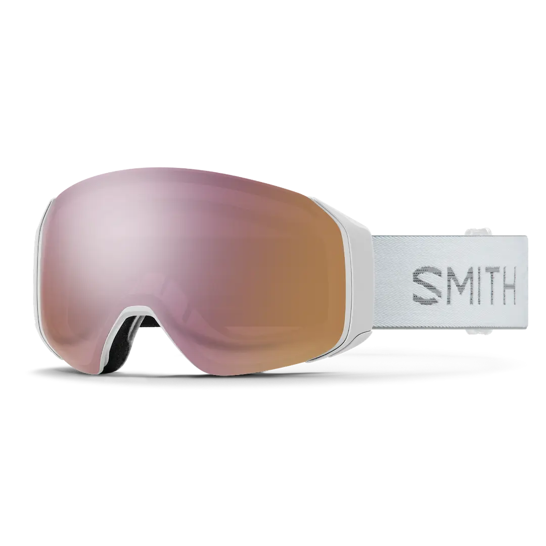 Smith 4D Mag asian fit ski goggles in white vapor