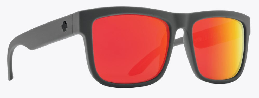 Spy Discord Soft Matte Gray/Happy Gray Green Polar with Red Spectra Mirror