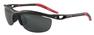 Matte Black-Red frame/Polarized Reflection Silver & Rose Amber