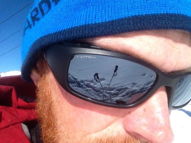 Person wearing Switch Stormrider sunglasses