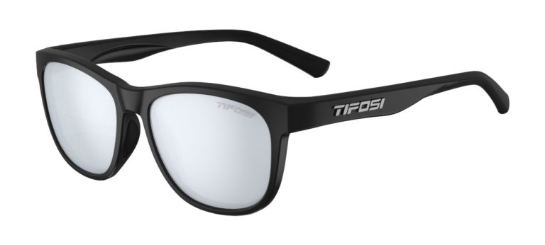 Tifosi Swank Sunglasses Satin Black/Smoke Bright Blue