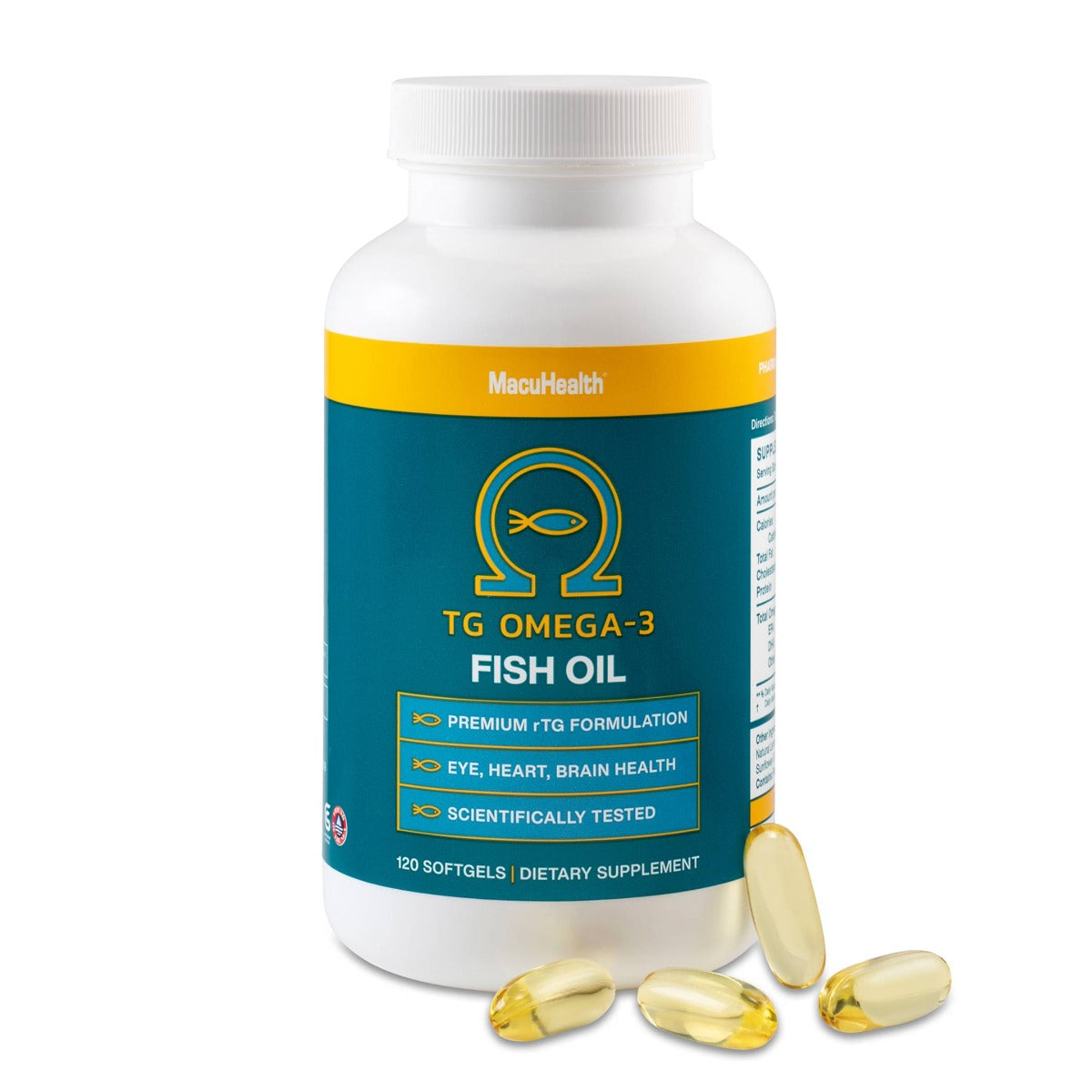 Macuhealth TG Omega-3 Fish Oil Supplements with pill 