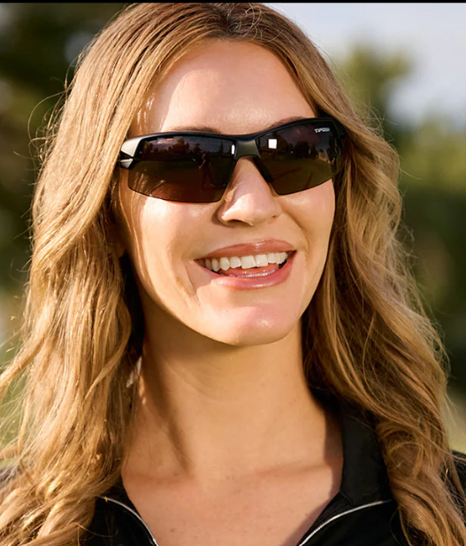woman wearing Tifosi Navar FC sunglasses