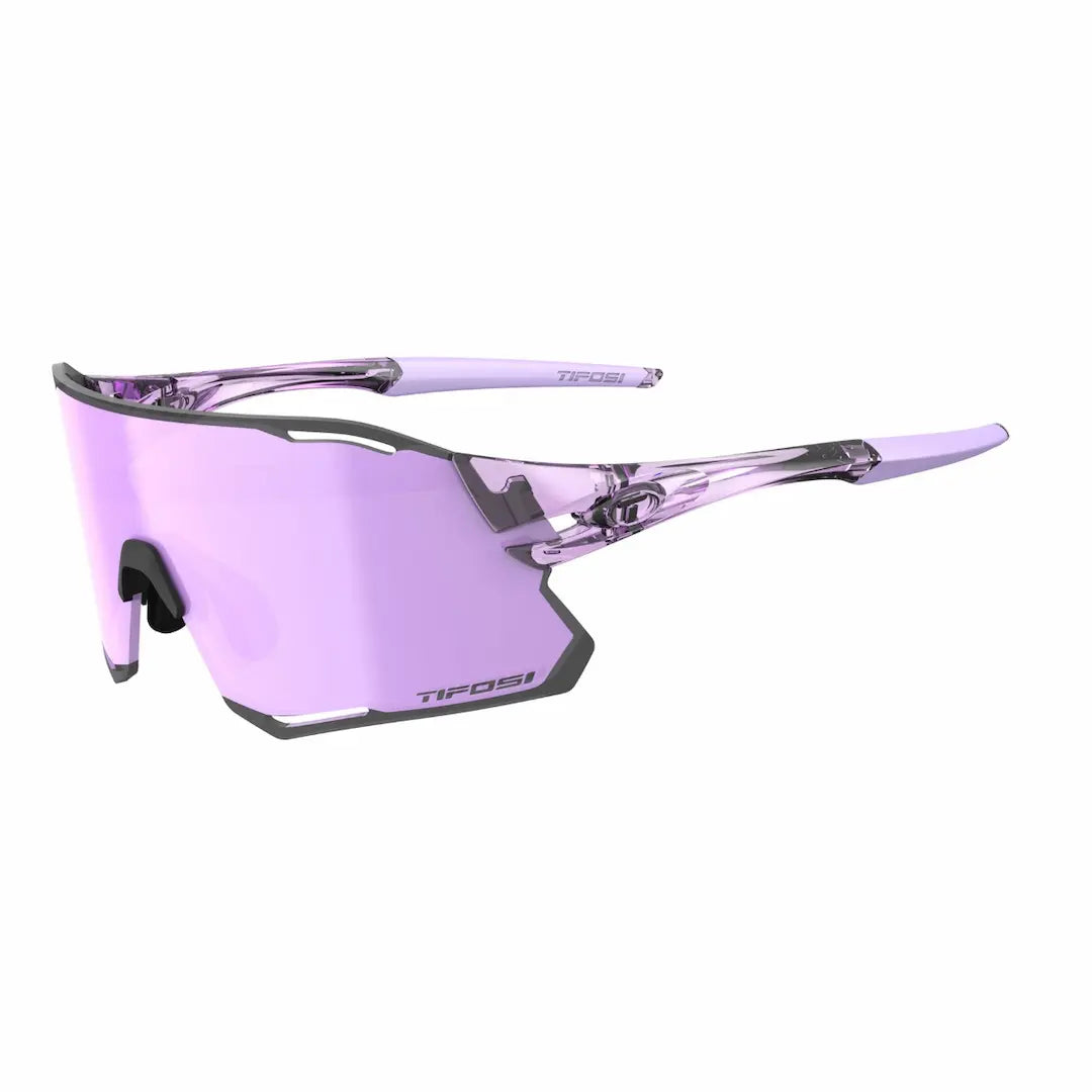 Tifosi Rail Race sunglasses in vapor with purple mirror lenses