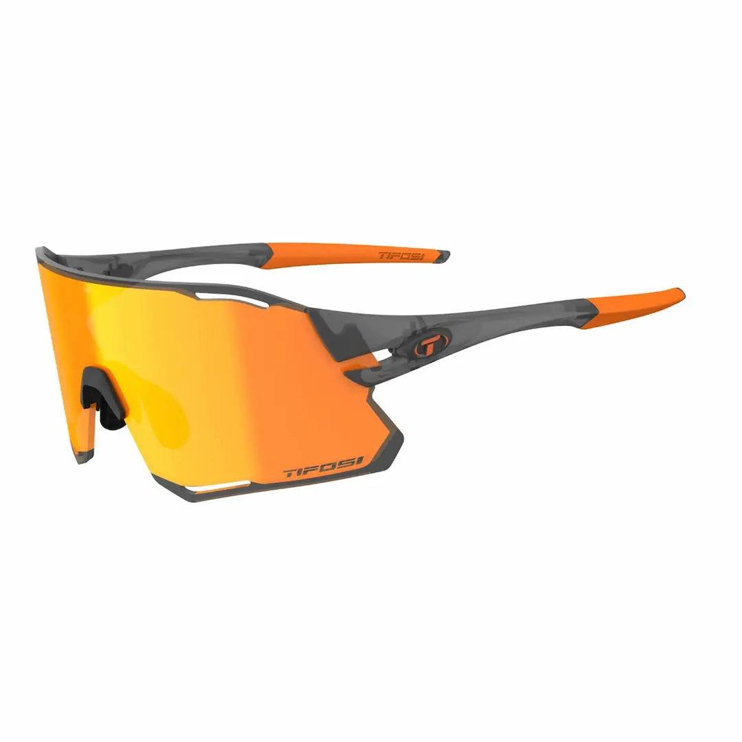Tifosi Rail Race sunglasses in Vapor with orange mirror lenses