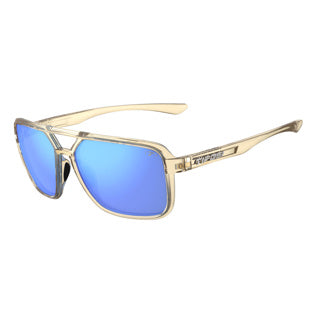 Tifosi Salto sunglasses in gold with blue mirror lenses