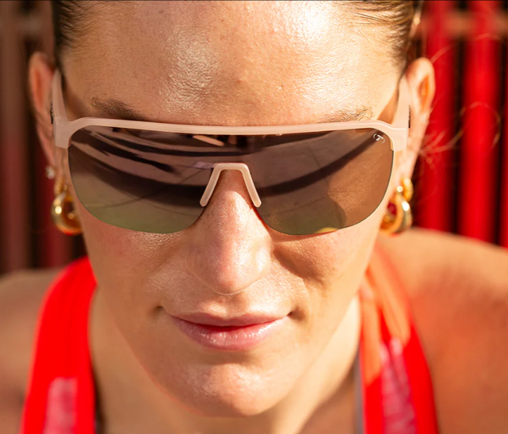 Woman wearing Tifosi Sanctum SL sunglasses