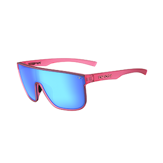 Tifosi Sanctum XL shield sunglasses in pink with blue mirror