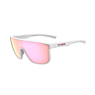 Tifosi Sanctum XL sunglasses in white with pink mirror