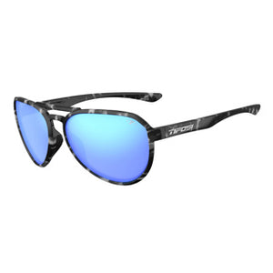 Black Tortoise frame/Sky Blue Mirror lenses