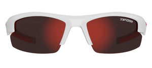 Matte White frame/Smoke tint with Red Mirror lenses