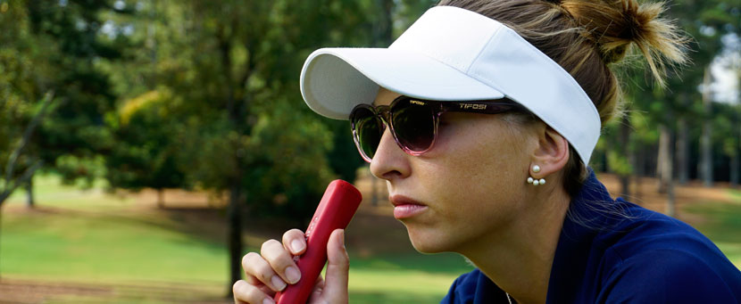 Golfer wearing Tifosi sunglasses