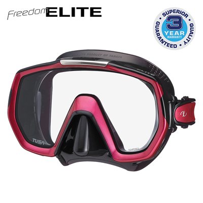 Tusa Freedom Elite Scuba Mask Black/Rose
