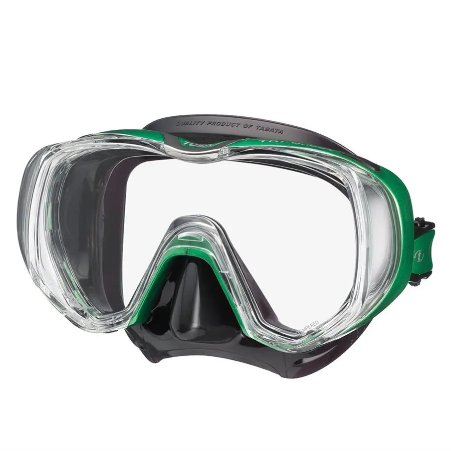 Tusa M-3001 dive mask in Black with Energy Green