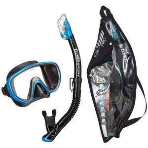 Black/Fishtail Blue Kit (with snorkel and bag)