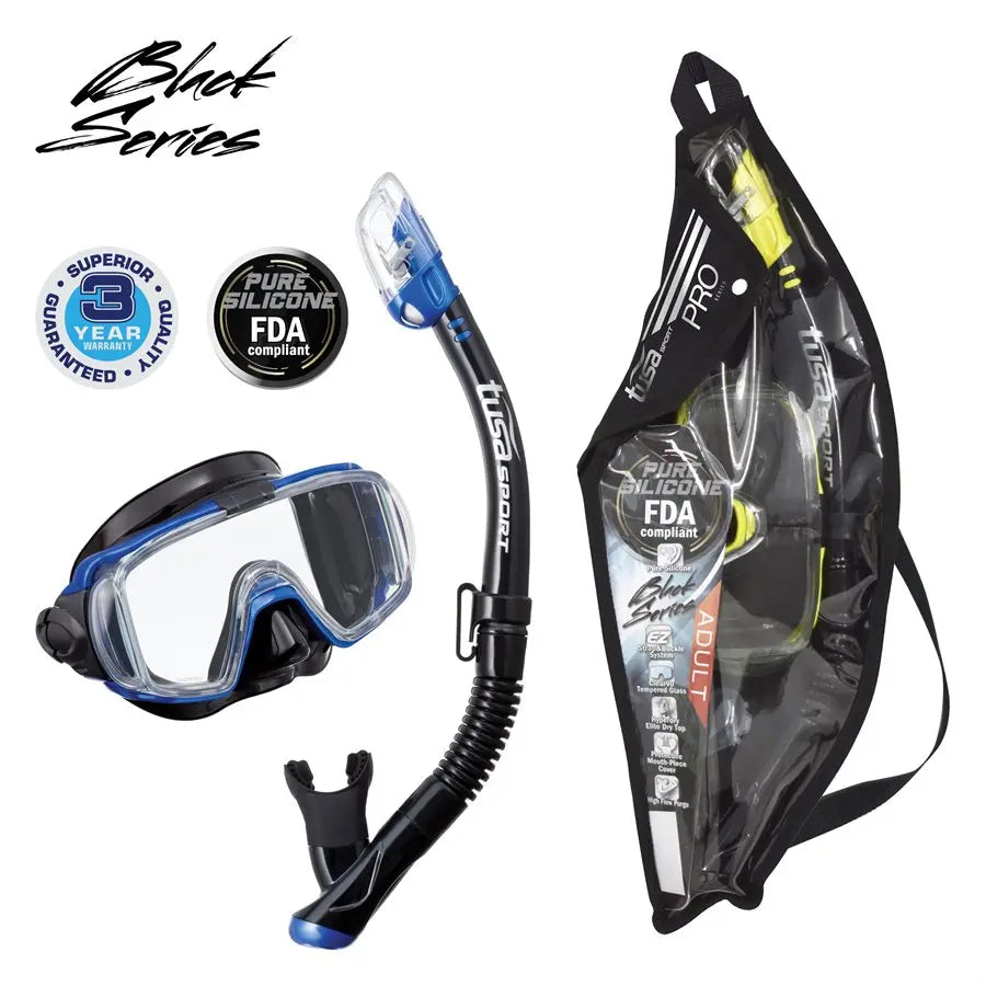 Tusa UM-31 mask and snorkel kit blue