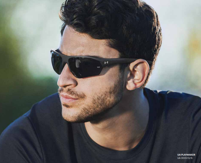 Person wearing Under Armour Playmaker sunglasses