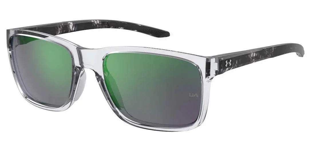 Under Armour Hustle sunglasses UA-0005 Crystal with green mirror
