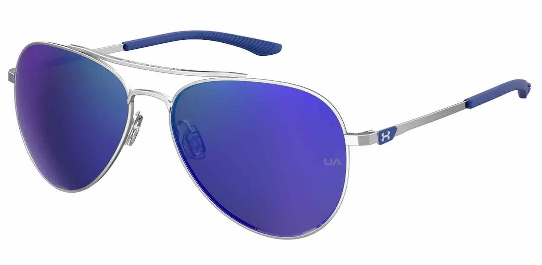 Under Armor Instinct UA-0007 sunglasses in silver with blue mirror