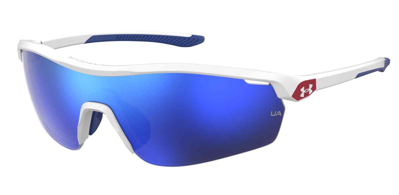 Under Armour 7001 tween sunglasses in white with blue mirror