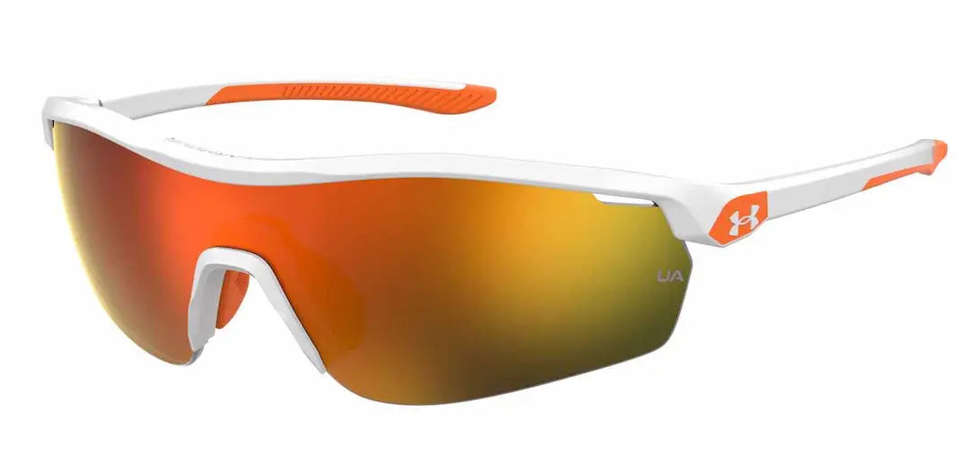 Under Armour Gametime Jr sunglasses UA-7001 in white with orange baseball lenses