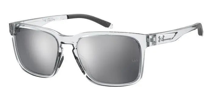 Under Armour Assist 2 sunglasses in crystal with mirror lenses