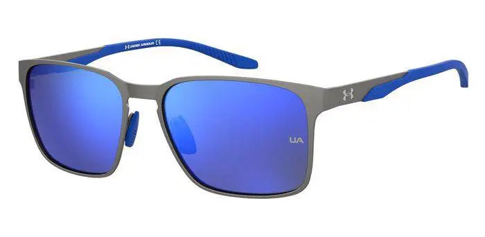 Under Armour Assist Metal sunglasses in Ruthenium wiht blue mirror