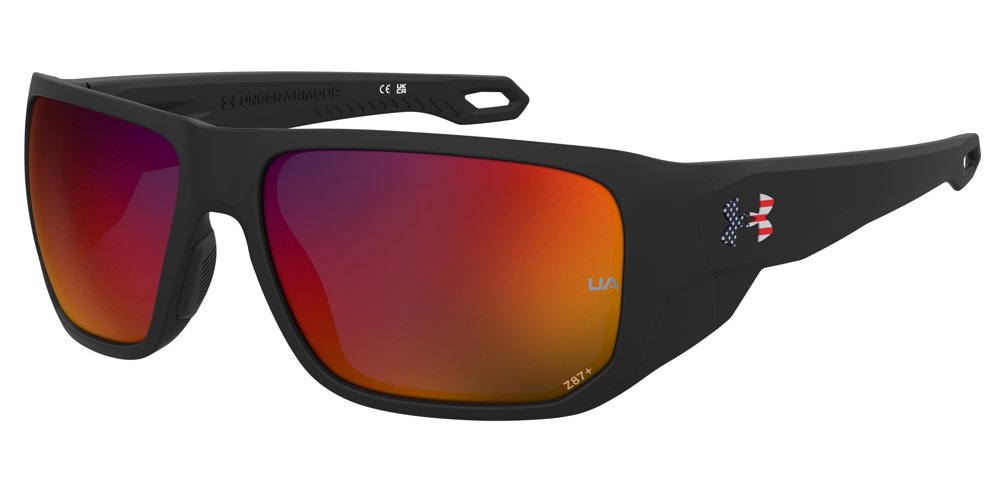 Under Armour Attack MD sunglasses in black with red mirror lenses