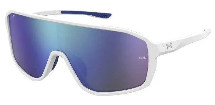 Under Armour Gameday sunglasses in White with blue mirror lenses