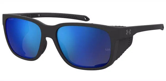 Under Armour Glacial sunglasses in black with polarized mirror lenses
