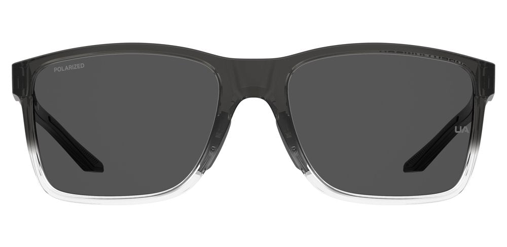 Under Armour Hustle XL sunglasses in crystal gray with polarized lenses