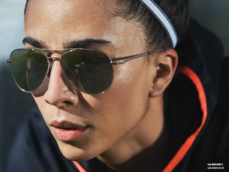 Person wearing Under Armour Instinct sunglasses