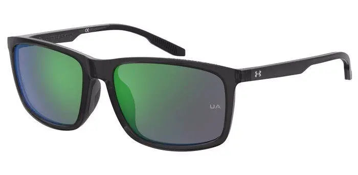 Under Armour Loudon sunglasses in Gray with green mirror lenses