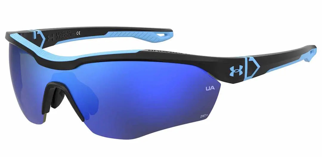 Under Armour Yard Pro sunglasses in Black-Blue with baseball lenses