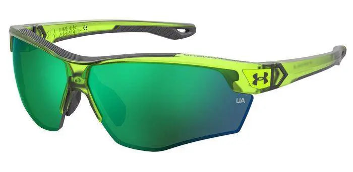 Under Armour Yard Pro Dual Jr kids sunglasses in green fluo with golf lenses