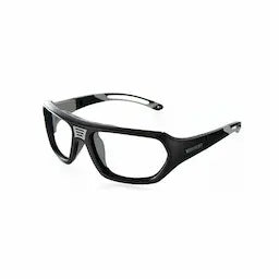 Matte Black-Gray frame/Clear lenses Size 55 (Med)
