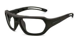 Matte Black-Black frame/Clear lenses Size 58 (L)