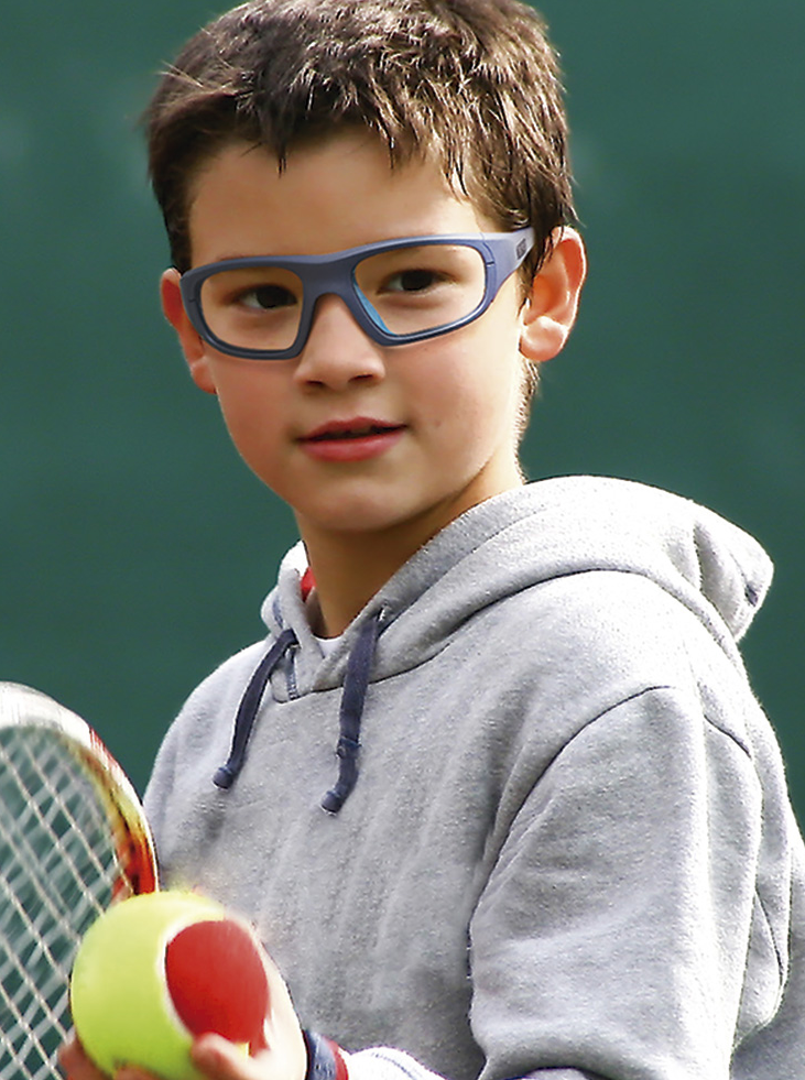 Kid wearing Versport Zeus sports glasses
