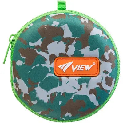 View swim goggle case Brown and green