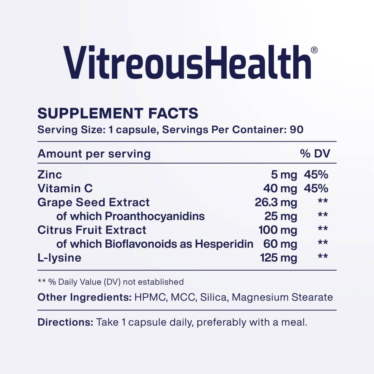 Macuheath VitreousHealth eye supplements facts